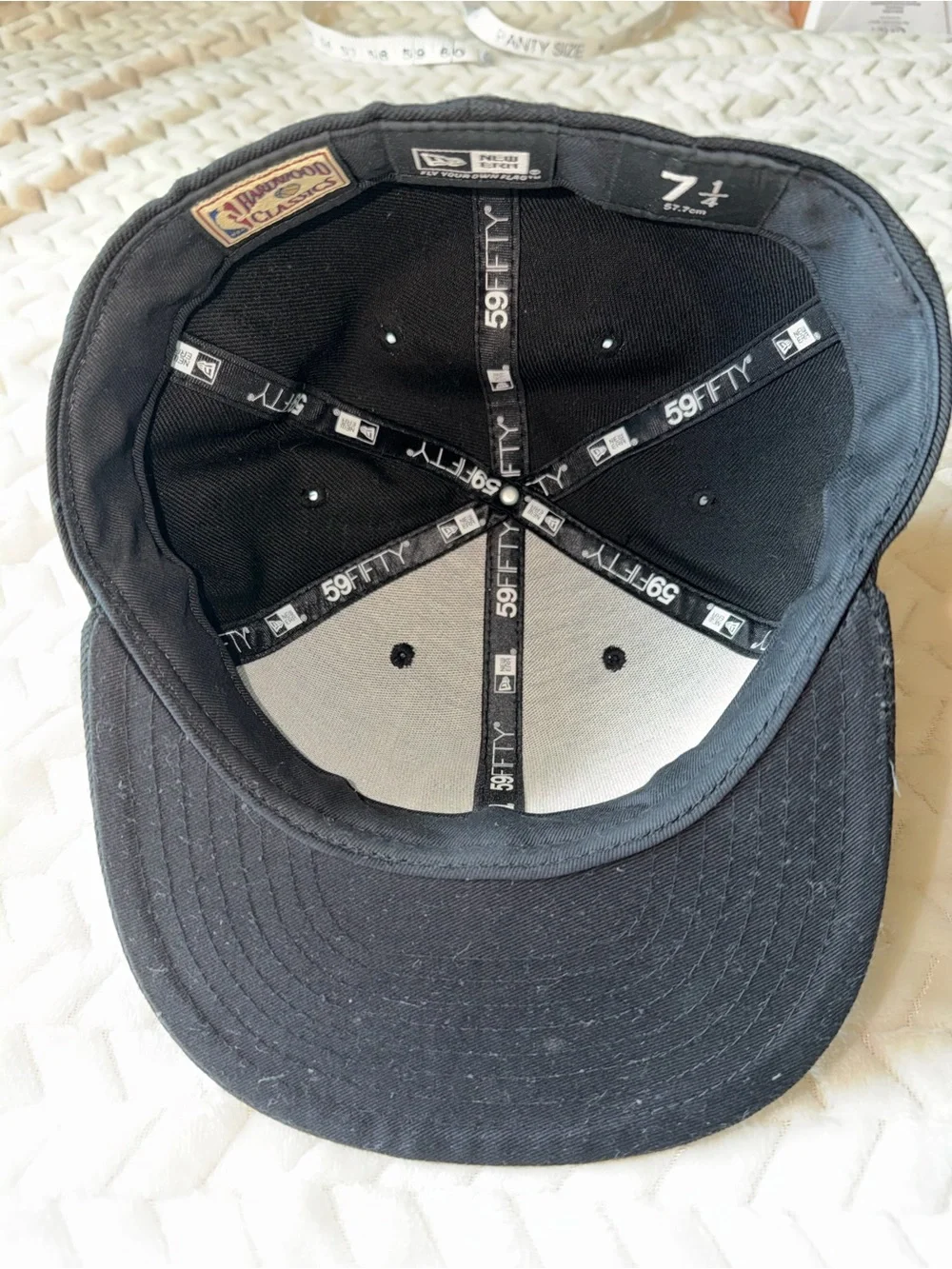 New Era 59fifty Portland Blazers Basketball Hat Black White Size 7 1/4 Fitted